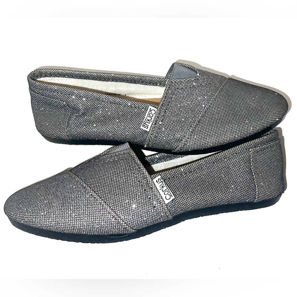Corkys Girls Youth Sues Slip On Glitter Sparkle Shoes Flats Sz 1